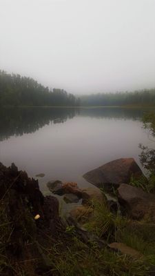 campsite 927 morning fog