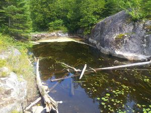 SW end of the portage in Boulder Lake
