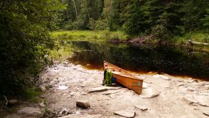 Heading into Beaverhouse in a low water year