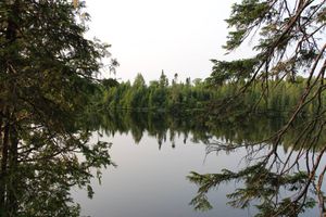 View from one entrance to site.