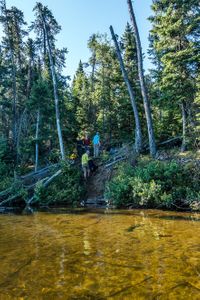 The end of the Portage from Wrist is steep!