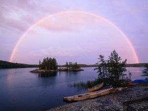 Great island campsite on Talon Lake