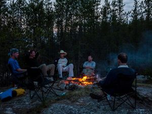 Great island campsite on Talon Lake