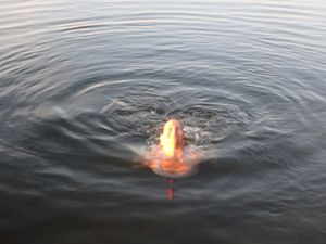 Relaxing in Birch Lake