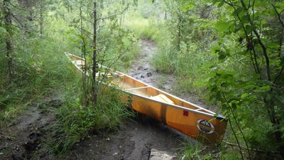 Muddy Exit from Raven Portage