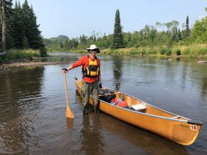 Pigeon River "paddling" during low water
