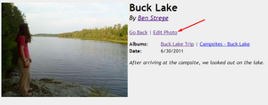 Edit Photo Link on Photo Page