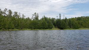 Portage going into Plume Lake