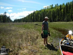 2015 Brule North Loop Portage End at North Grassy Lake Paddle