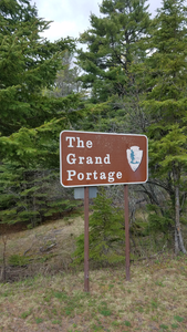 Crossing Hwy 61 on the Grand Portage