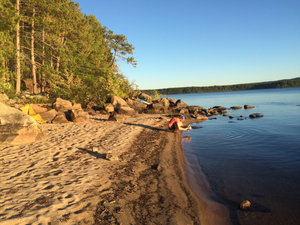 The beach
