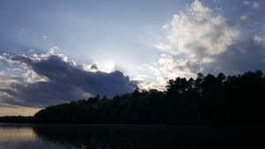 Clouds over the shore