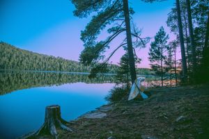 Calm night on crystal