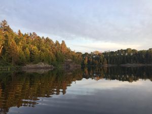 Fishing before sunset