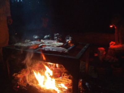 Ribeyes over the fire