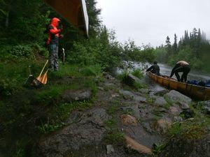 Portaging in the rain