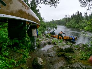 Portaging in the rain