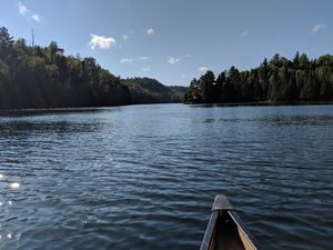 Little Caribou Lake, view of campsite