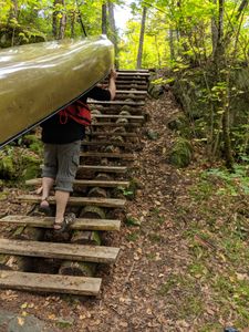 Short staircase on the portage