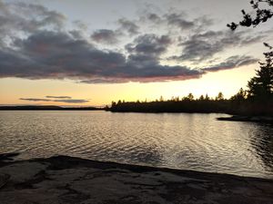 Sunset at campsite on Ima Lake.jpg