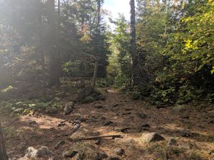 Mountain lake portage