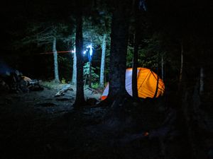 Campsite at night