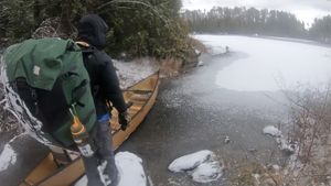 Ice on the Portage Landing