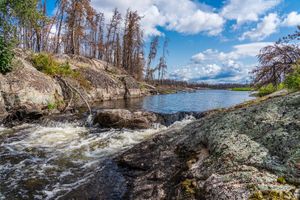 A lovely falls on the Gammon River near its outlet from Gammon Lake towards Hammerhead Lake.