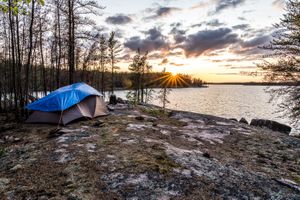 Our nice little site on Gammon Lake.