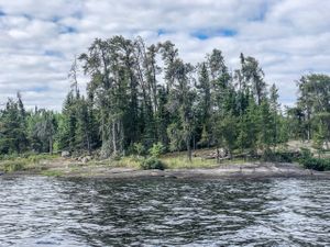 The island campsite on Rostoul Lake.