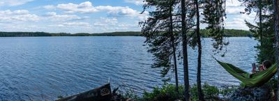 Enjoying the delightful Page Lake.