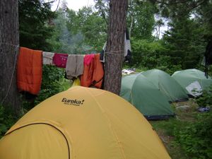 Camp above the falls