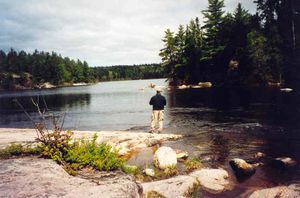 Fishing the rapids