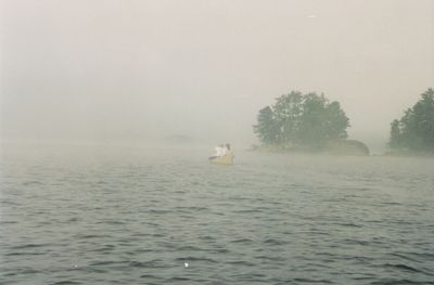 Into the fog, Russell Lake