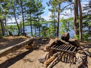 View of lake from fire pit