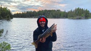 Walleye from camp site