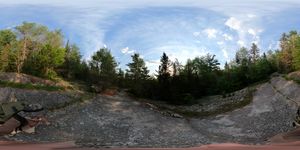 Rock Expanse in Middle of Portage