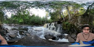 Waterfall during Portage