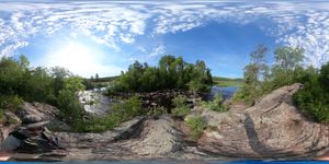 Rapids in front of site