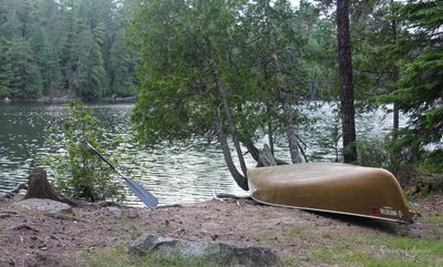Canoe at Oyster site