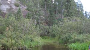Top of the World south landing from river