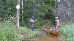 beaver pond to Iron 240 rod - west landing with paracord