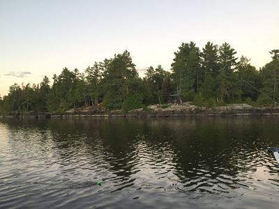 View of campsite from the water