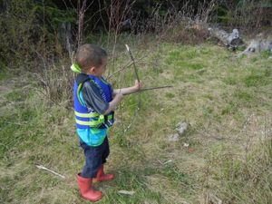 Wes with Bow and Arrow