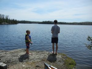 Weston and Dad Fishing