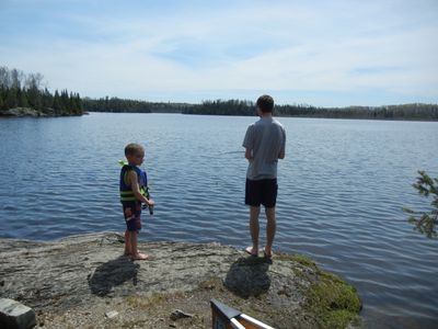 Weston and Dad Fishing