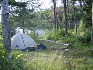 S Arm Knife campsite