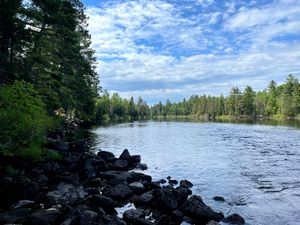 View facing south at rapids