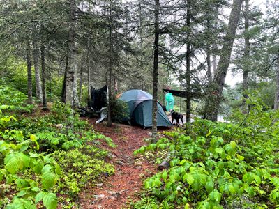 View from third tent pad facing camp