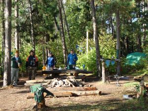 Campsite #625 Fire Pit and Food Prep Table